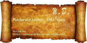 Madenszieder Dénes névjegykártya